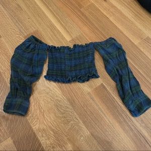 NWOT Furst Of A Kind Flannel Crop Top